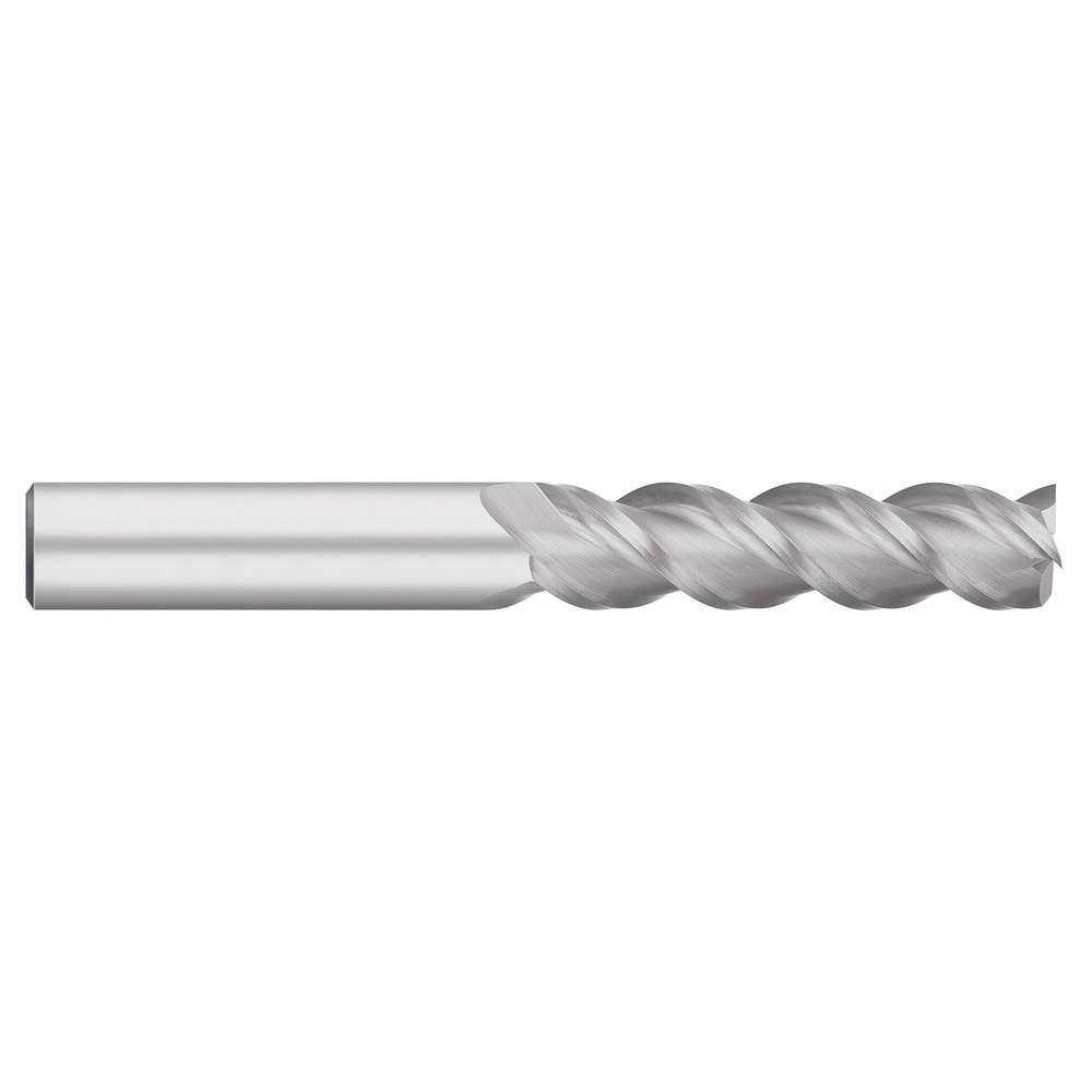 Square End Mill: 1/2" Dia, 2" LOC, 3 Flute, Solid Carbide