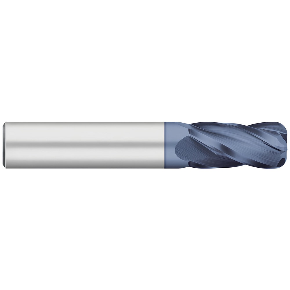 Corner Radius End Mill: 3/4" Dia, 1-1/2" LOC, 0.0600" Radius, 4 Flute, Solid Carbide