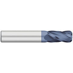 Corner Radius End Mill: 5/8" Dia, 1-1/4" LOC, 0.0300" Radius, 4 Flute, Solid Carbide