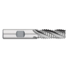 Roughing End Mill: 1-1/4" Dia, 6 Flute, Single End, Solid Carbide