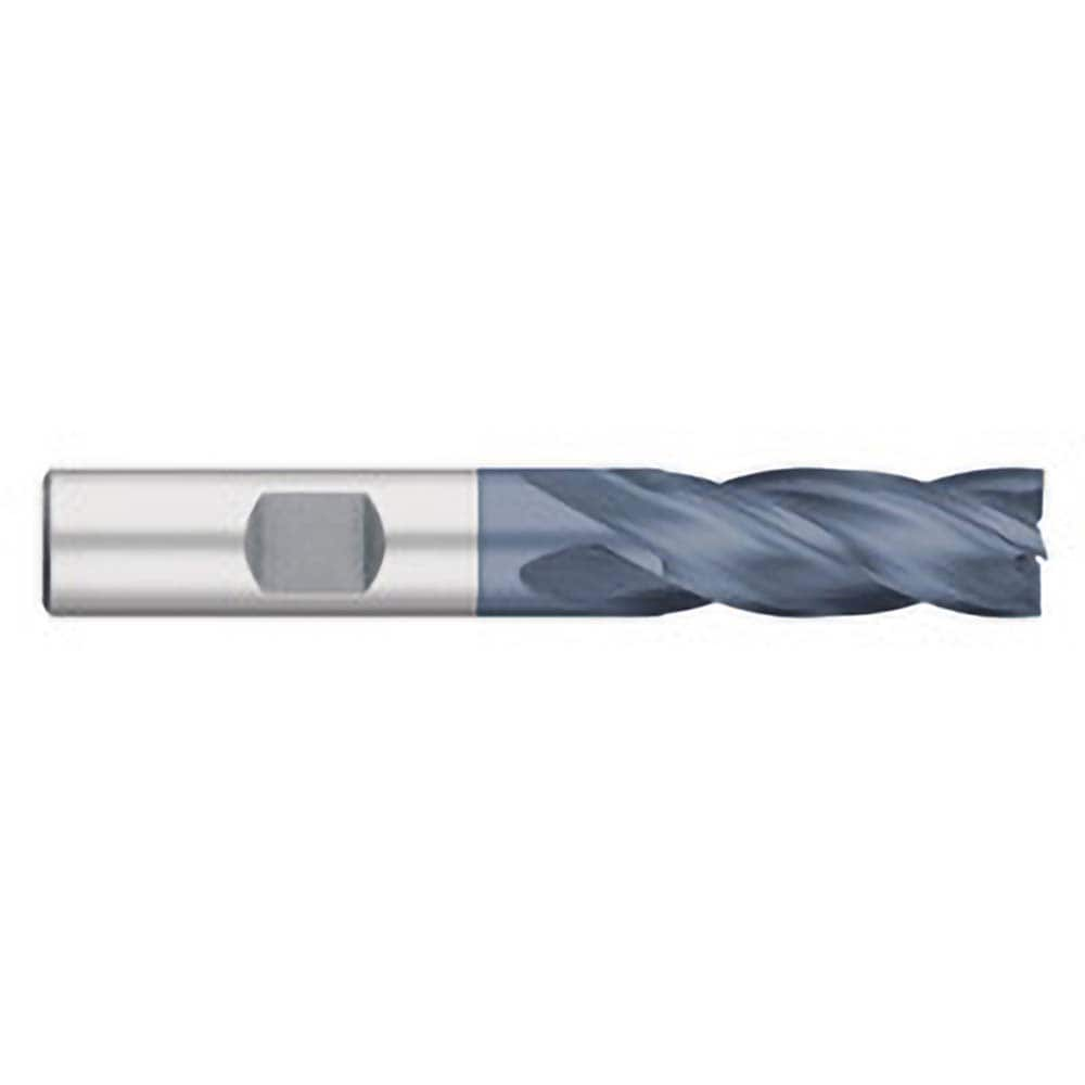 Square End Mill: 1" Dia, 2" LOC, 4 Flute, Cobalt