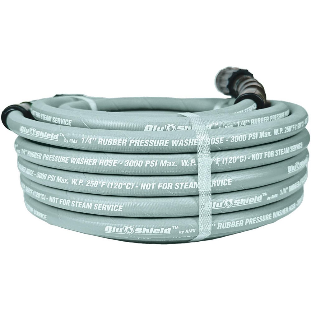 BlubIrd BluShield 3000 psi 1/4" X 50' Non-Marking Pressure Washer Hose w/ M22 Fittings