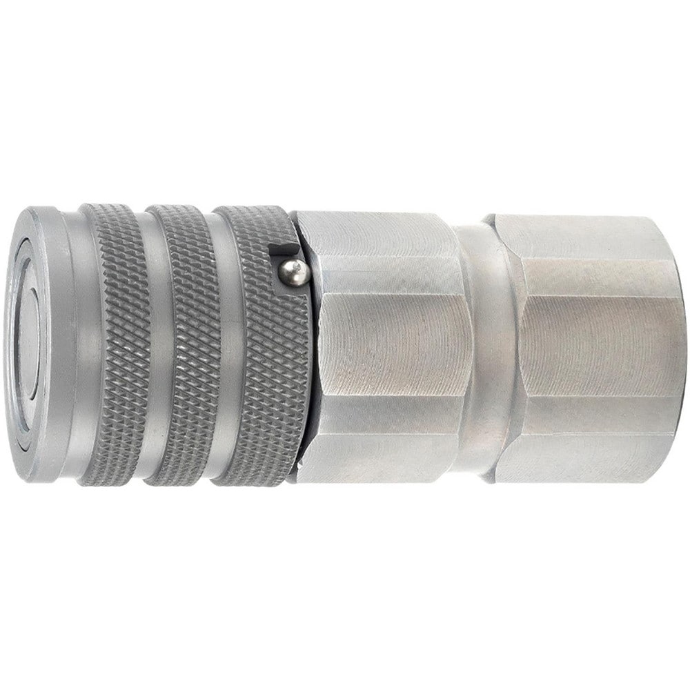 Hydraulic Hose Coupler: No Lock Female Straight Thread Coupler3/4", 1-1/16-12, 3,625 psi