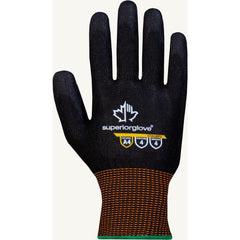 Cut, Puncture & Abrasion-Resistant Gloves: Superior Glove Works STAGBPU, Size Large, ANSI Cut A4, ANSI Puncture 4, Polyurethane, Engineered Yarn