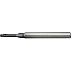 Ball End Mill: 3.00 mm Dia, 2.40 mm LOC, 2 Flute, Solid Carbide