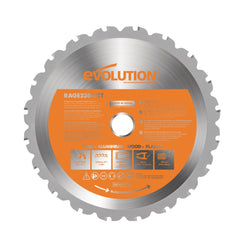 Wet & Dry-Cut Saw Blade: 9" Dia, 1" Arbor Hole, 26 Teeth