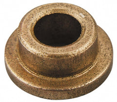 Flanged Sleeve Bearing: 1-3/4" ID, 2-1/4" OD, 2-1/2" OAL, Oil Impregnated Bronze