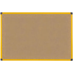 Cork Bulletin Boards; Bulletin Board Type: Open Cork Bulletin Board; Board Color: Brown; Board Material: Cork; Width (Inch): 60; Height (Inch): 40; Frame Material: Aluminum; Frame Color: Yellow