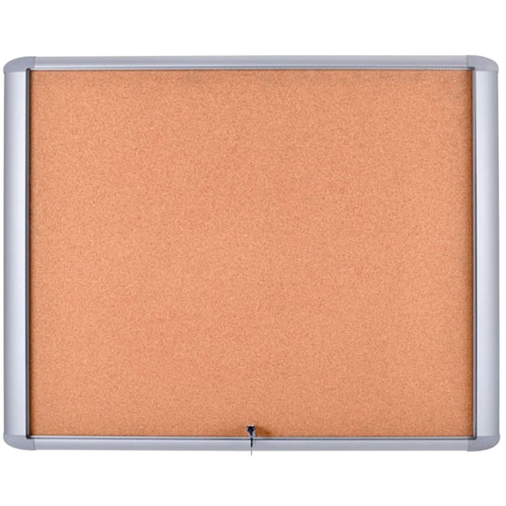 Cork Bulletin Boards; Bulletin Board Type: Enclosed Cork Bulletin Board; Board Color: Brown; Board Material: Cork; Width (Inch): 26.5; Height (Inch): 30; Frame Material: Aluminum; Frame Color: Silver