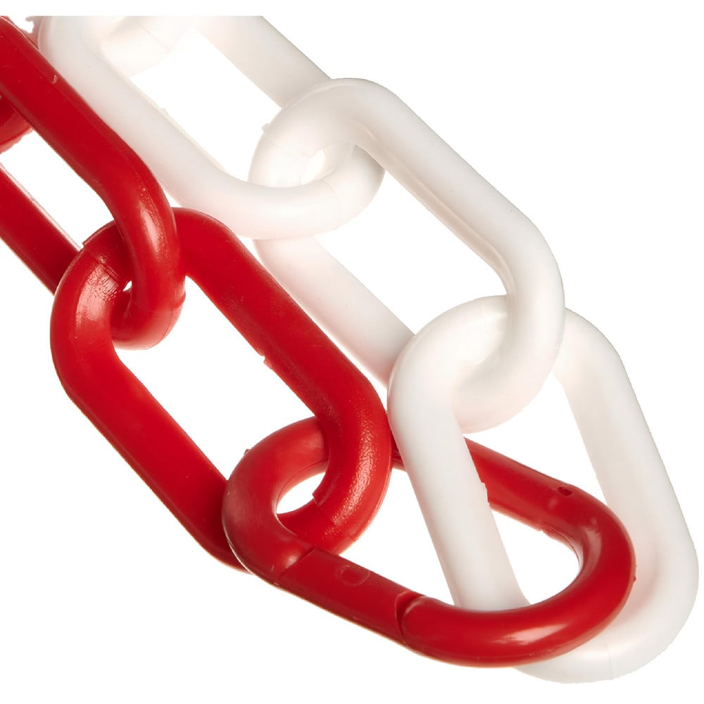 Barrier Rope & Chain; Type: Safety Chain; Snap End Material: Polyethylene, Plastic; Hook Fitting Material: Plastic; Color: Red, White; Link Type: Straight Link; Rope/ Chain Material: Polyethylene, Plastic