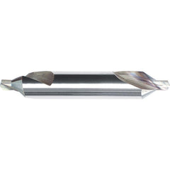 Combo Drill & Countersink:  #6,  1/2" Body Dia,  Solid Carbide