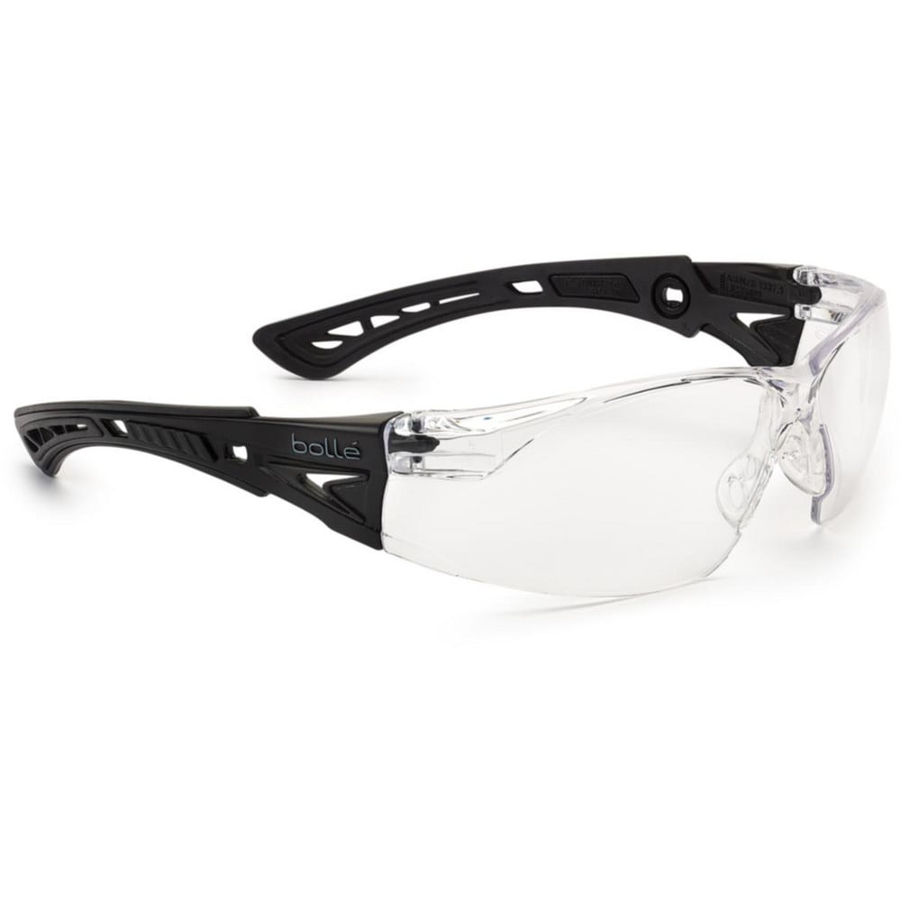 Safety Glasses: Anti-Fog & Anti-Scratch, Polycarbonate, Clear Lenses, Straight