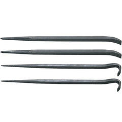 Pry Bars; 4PC 3/4-5/8" HD PINCH/ROLL BAR SET