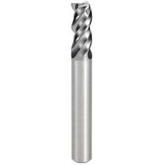 Square End Mill: 1/8" Dia, 3 Flute, Solid Carbide