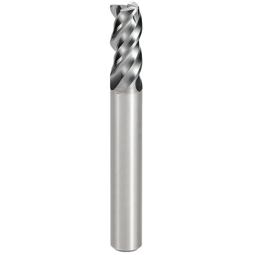 Square End Mill: 4.50 mm Dia, 10.00 mm LOC, 3 Flute, Solid Carbide