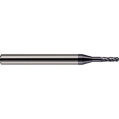 Ball End Mill: 1/16" Dia, 0.1860" LOC, 4 Flute, Solid Carbide