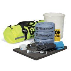 Spill Kits; Kit Type: Water-Based Liquids, Oil-Based Liquids; Application: Truck Spill; Container Type: Bag; Container Size (Gal.): 4; Color: Yellow, Black; Container Material: Nylon