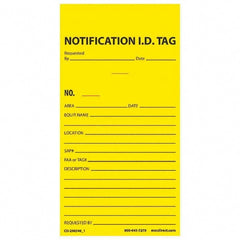 Accident Prevention Tag: 7-1/2" High, 4" Wide, Tyvek, "Blank"