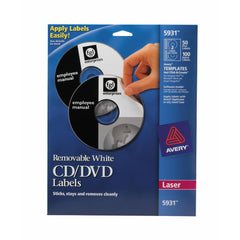 Label Maker Label: White, Paper, 12" OAL, 50 per Roll