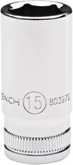 Intermediate  Hand Socket: 3/8" Drive, 9.00 mm Socket, 6-Point