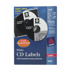 Label Maker Label: White, Paper, 100 per Roll