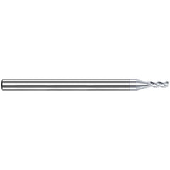 Corner Radius End Mill: 7/64" Dia, 0.327" LOC, 0.0050" Radius, 3 Flute, Solid Carbide