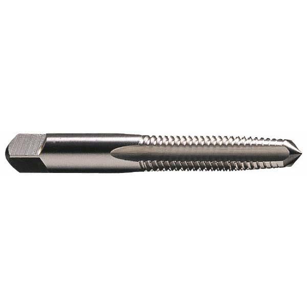 Straight Flute Tap: #0-80 UNF, 2 Flute, Taper Chamfer, 3B Class of Fit, HSS, Bright/Uncoated Finish