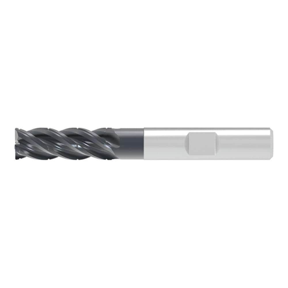 Corner Radius End Mill: 20.00 mm Dia, 60.00 mm LOC, 0.50 mm Radius, 4 Flute, Solid Carbide