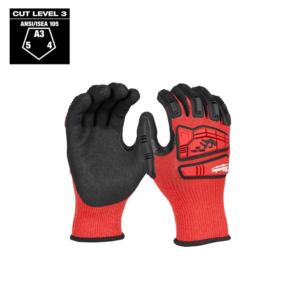 Cut-Resistant Gloves: Milwaukee 48-73, Size Medium, ANSI Cut A3, ANSI Puncture 0, Nitrile, Polyethylene