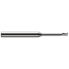 Corner Radius End Mill: 3/64" Dia, 0.07" LOC, 0.0050" Radius, 4 Flute, Solid Carbide