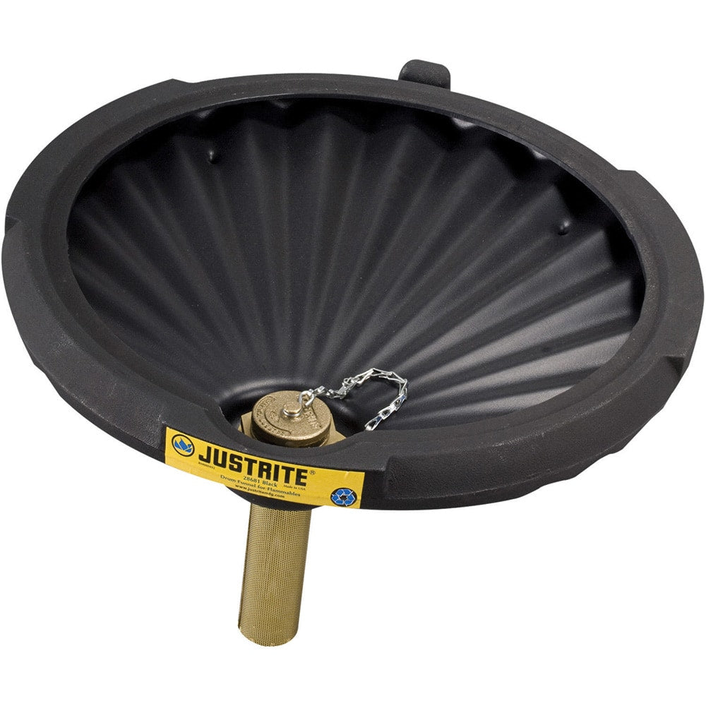 Drum Funnels & Funnel Covers; Type: Drum Funnel; Compatible Drum/Pail Capacity (Gal.): 30.00; 55.00; Diameter (Decimal Inch): 21.0000; Diameter (Inch): 21; Height (Inch): 3.25; Height (Decimal Inch): 3.000000; Arrester/Tube Length (Inch): 6; Mouth Diamete