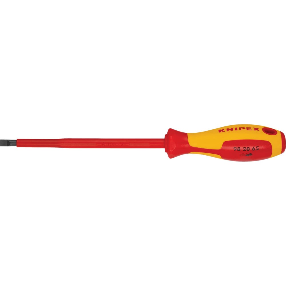 Slotted Screwdrivers; Blade Width (mm): 6.50; Blade Length (mm): 150.0000; Overall Length (mm): 262; Handle Type: Comfort Grip, Insulated; Handle Length: 112.00; Shank Type: Straight