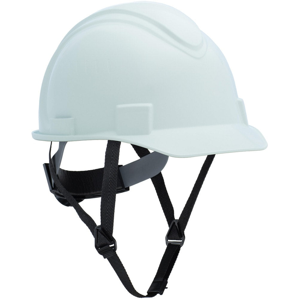 Hard Hat: Manufacturing, Mining, Oil and Gas, Ship Building, Traffic Safety, Utilities & Construction, Short Brim, N/A, Class E, 4-Point Suspension