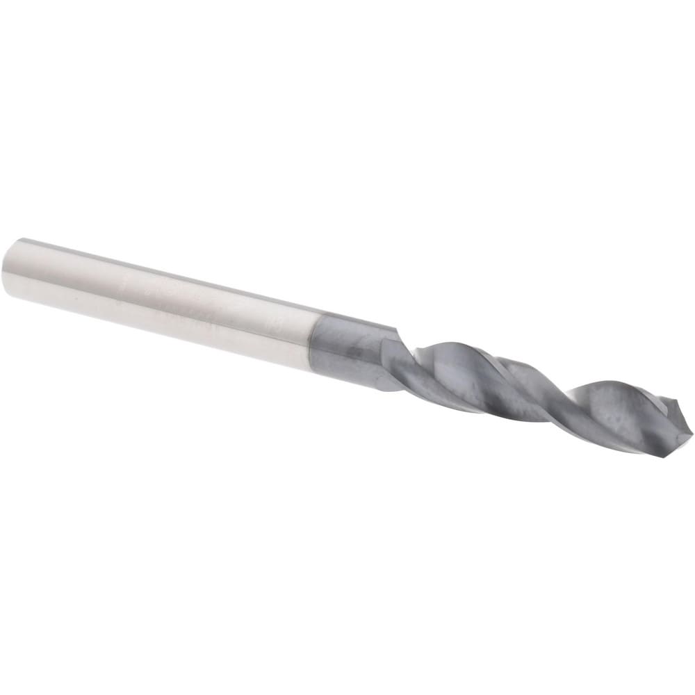 Screw Machine Length Drill Bit: Size #8, 118 deg Point, Solid Carbide