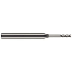 Corner Radius End Mill: 0.0400" Dia, 0.12" LOC, 0.0050" Radius, 4 Flute, Solid Carbide