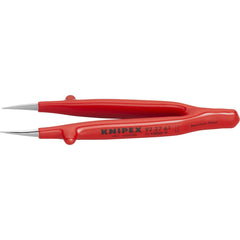 Tweezers; Tweezer Type: Fine Point; Pattern: Smooth Pointed Tip and Serrated Bent Tip; Material: Stainless Steel; Tip Type: Pointed; Tip Shape: Pointed; Overall Length (Inch): 5-1/4; Grip Style: Smooth