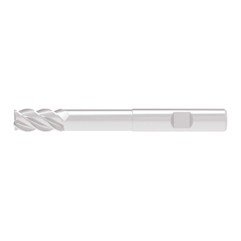 Corner Radius End Mill: 20.00 mm Dia, 42.00 mm LOC, 3.00 mm Radius, 4 Flute, Solid Carbide