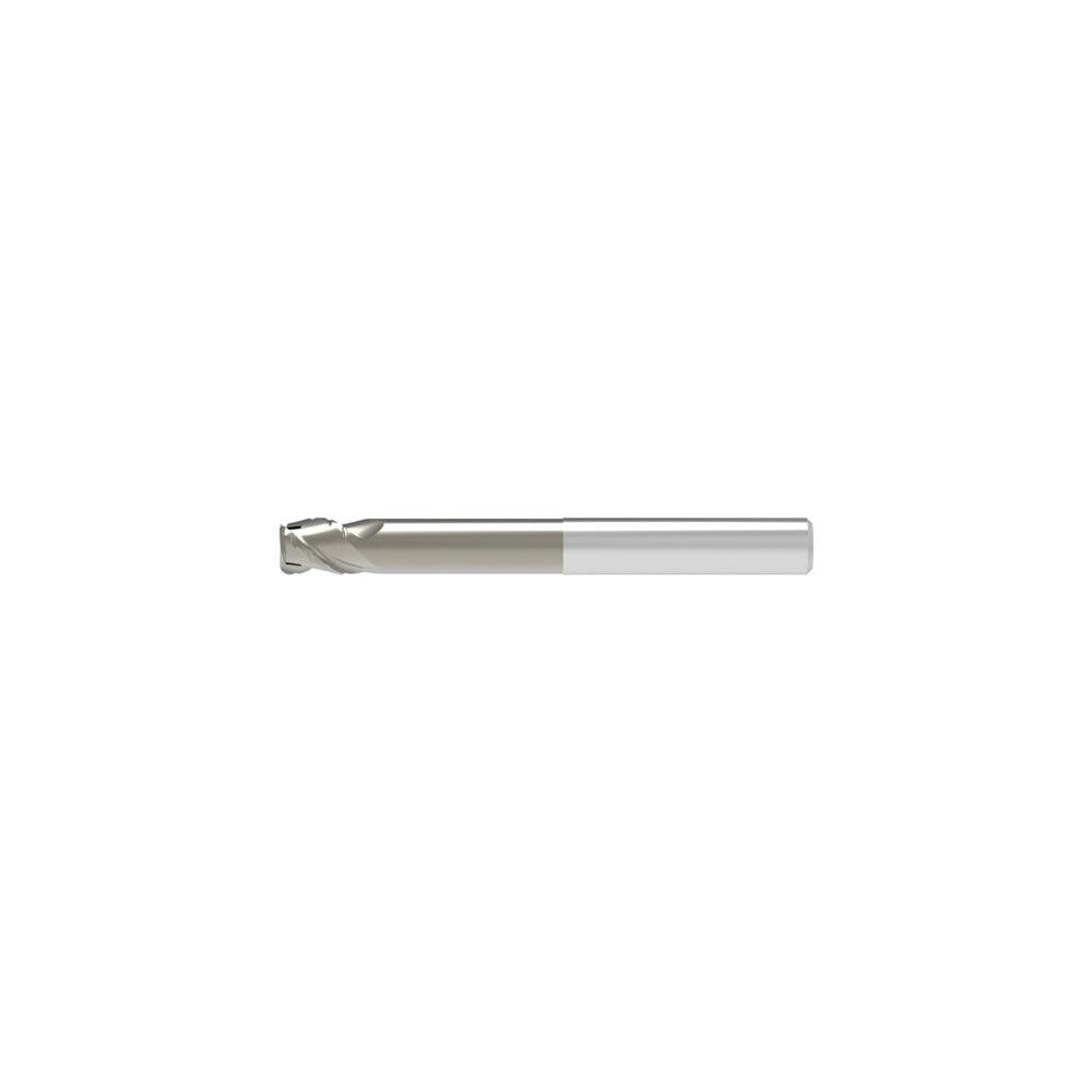 Corner Radius End Mill: 18.00 mm Dia, 47.00 mm LOC, 2.00 mm Radius, 3 Flute, Solid Carbide