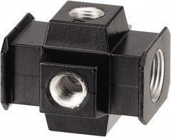 FRL Modular Threaded Manifold Block: Aluminum, Use with Standard Regulator