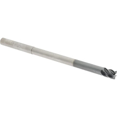 Corner Radius End Mill: 3/8" Dia, 1/2" LOC, 38 deg Helix, Corner Radius End, Centercutting Series HS