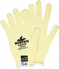 Cut & Abrasion-Resistant Gloves: Memphis 93840, Size X-Small, ANSI Cut A6, ANSI Puncture 0, PVC, Aramid