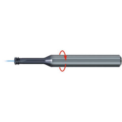 Helical Flute Thread Mill: M12 x 1.75, 5 Flute, 10.00 mm Shank Dia, Solid Carbide