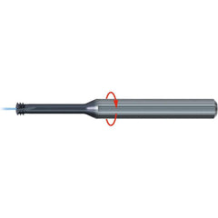 Helical Flute Thread Mill: 1/4-28, 5 Flute, 6.00 mm Shank Dia, Solid Carbide