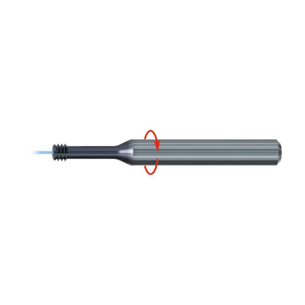 Helical Flute Thread Mill: 5/16-24, 5 Flute, 8.00 mm Shank Dia, Solid Carbide