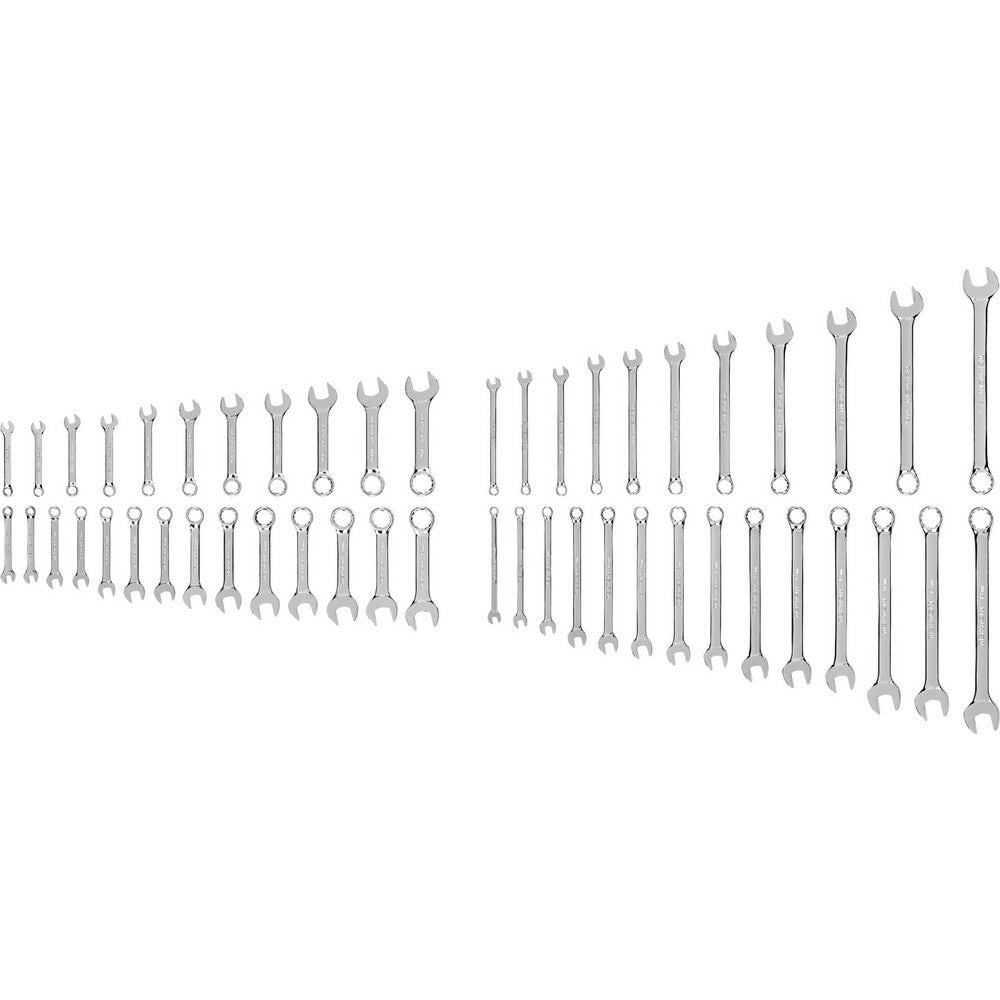 Combination Wrench Set: 50 Pc, Inch & Metric