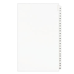 14 x 8 1/2" 76 to 100" Label, 25 Tabs, Unpunched, Preprinted Tab Dividers