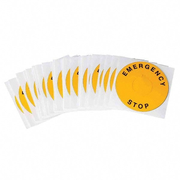 Label Maker Label: Black on Yellow, Polyester, 25 per Roll