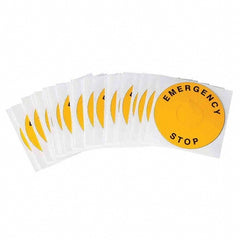 Label Maker Label: Black on Yellow, Polyester, 25 per Roll