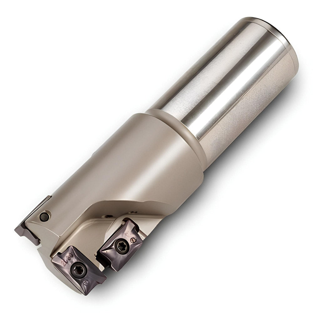 Indexable Square-Shoulder End Mill: 12S1E-1502781R01, 32 mm Max Depth of Cut, 1-1/4" Dia Weldon Flat Shank