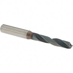 Screw Machine Length Drill Bit: Letter P, 140 deg Point, Solid Carbide